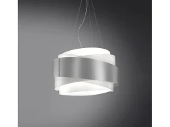 Sospensione Moderna Bea Polilux ® Argento E Metallo Cromo 1 Luce E27 D60Cm Plateado Clearance
