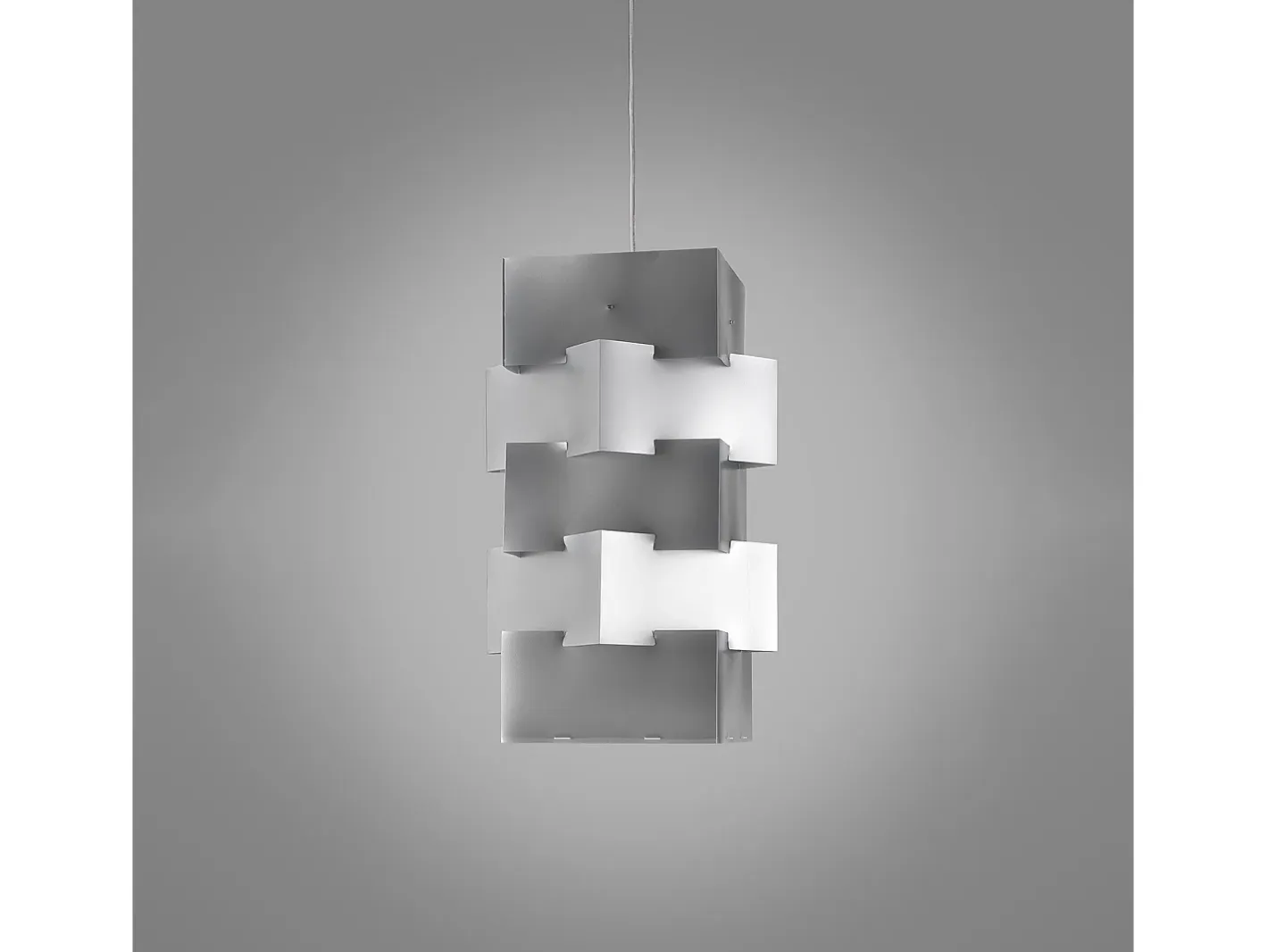 Sospensione Moderna Building Polilux ® Argento E Metallo Cromo 1 Luce E27 H60Cm Plateado Clearance