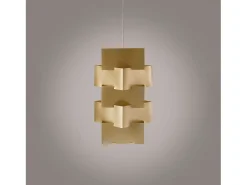 Online Sospensione Moderna Building Polilux ® New Gold E Metallo Cromo 1 Luce E27 H60Cm Dorado