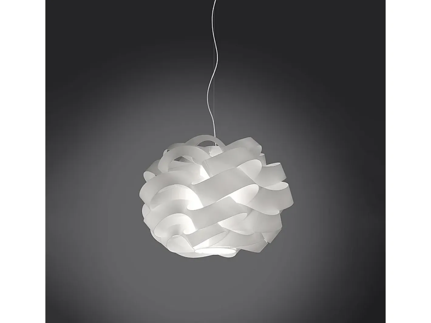 Discount Sospensione Moderna Cloud Polilux ® Bianco E Metallo Cromo 1 Luce E27 D.50Cm Blanco