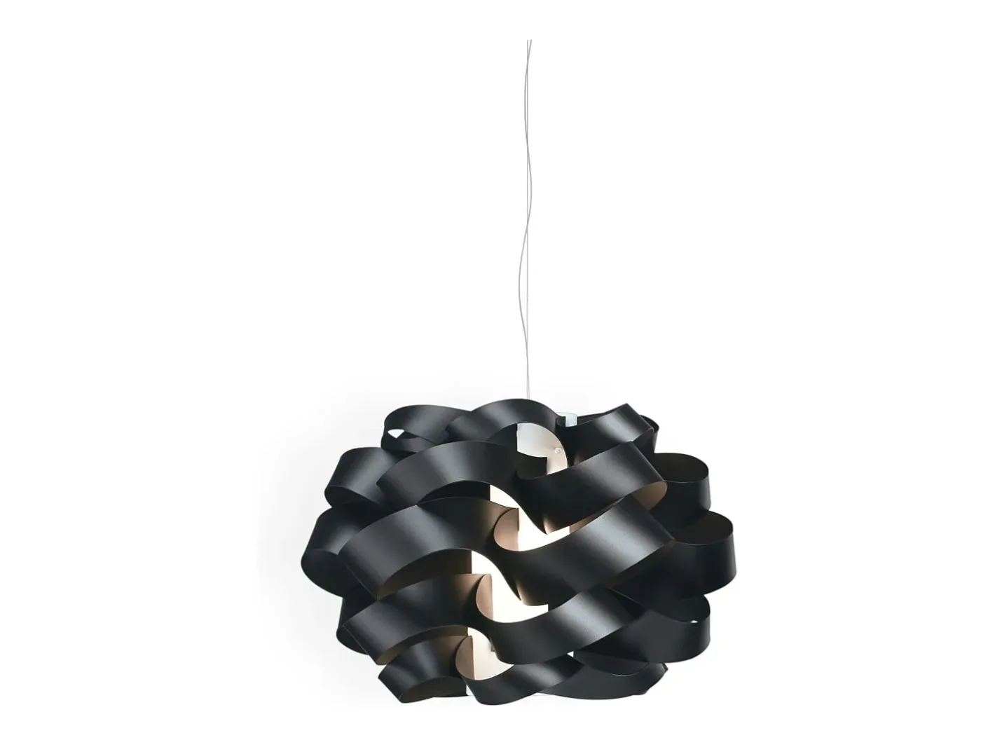 Sospensione Moderna Cloud Polilux ® Nero E Metallo Cromo 1 Luce E27 D.50Cm Negro Clearance