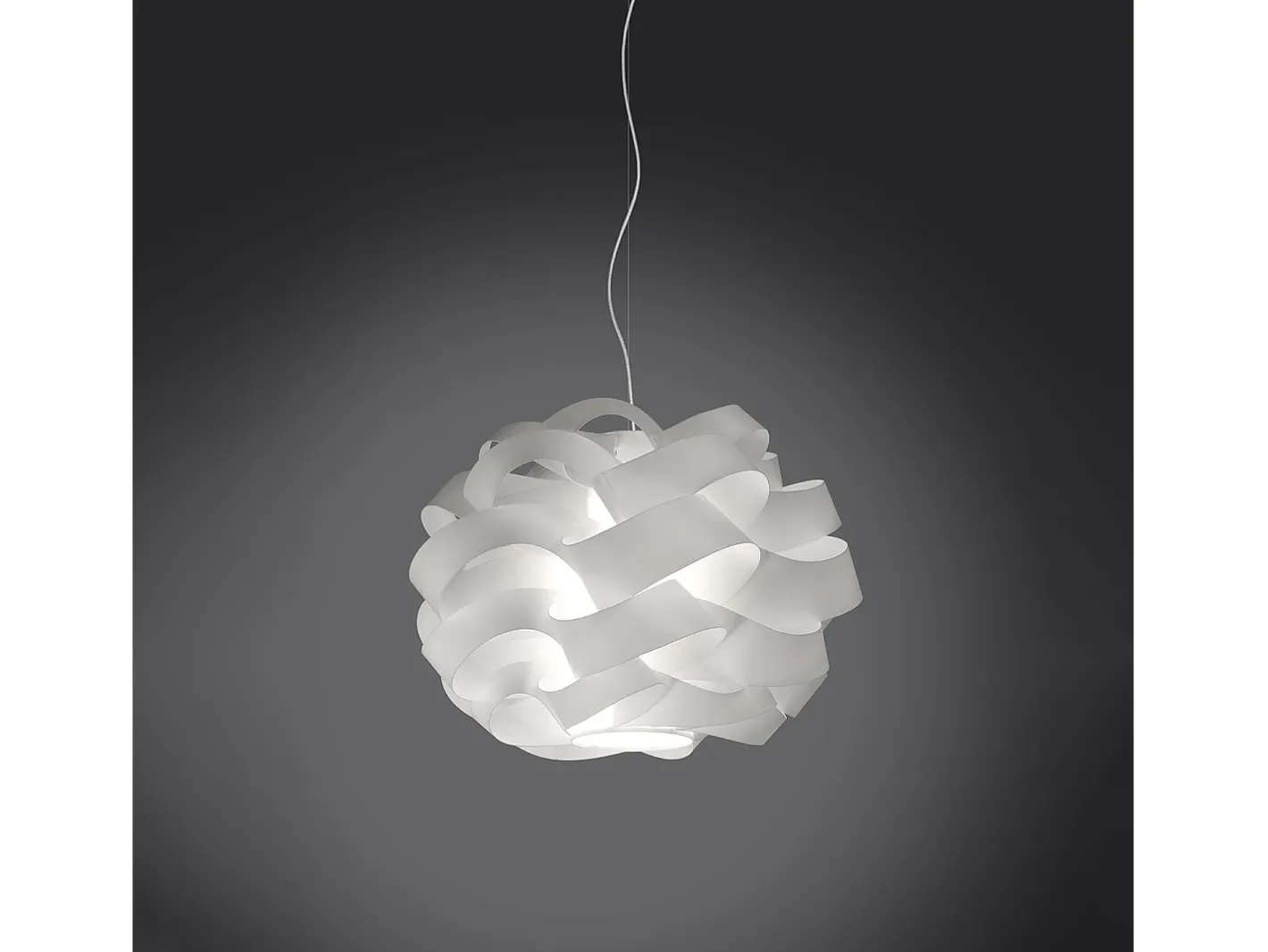 Lámpara Suspendida-Sospensione Moderna Cloud Polilux ® Bianco E Metallo Cromo 1 Luce E14 Blanco
