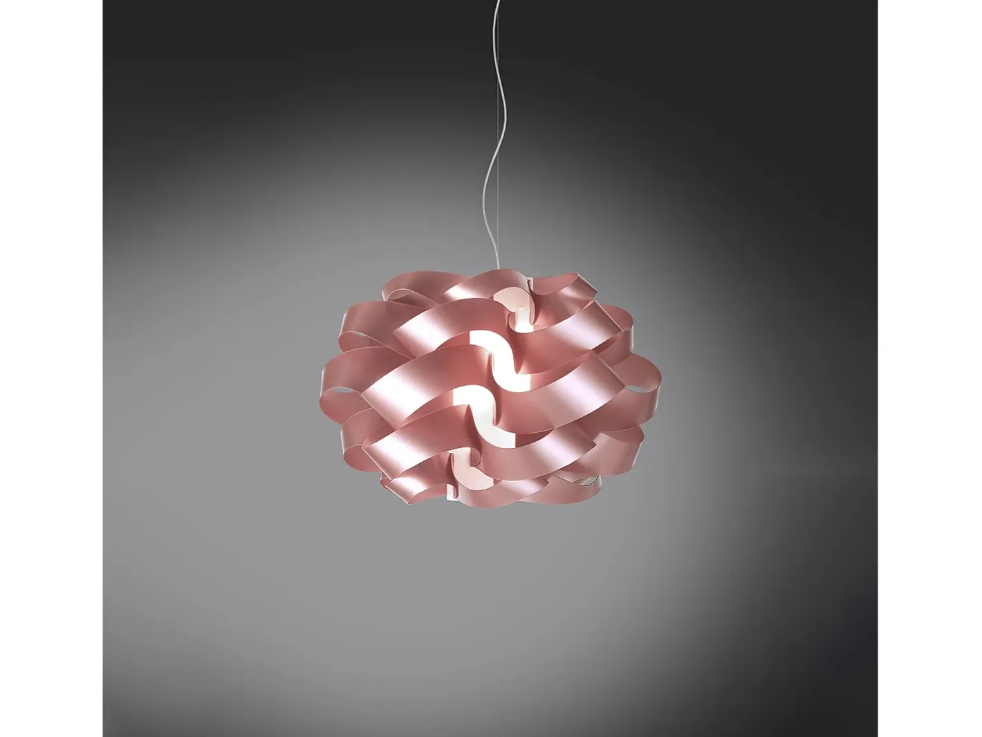 Lámpara Suspendida-Sospensione Moderna Cloud Polilux ® Pink Metal E Metallo Cromo 1 Luce E27 Plateado