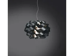 Sospensione Moderna Cloud Polilux ® Nero E Metallo Cromo 1 Luce E27 Negro Outlet