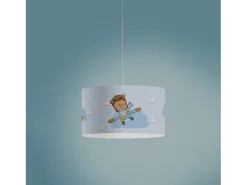 Sospensione Moderna Decokids Polilux ® Grafica Fly 1 Luce E27 Blanco