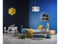 Sospensione Moderna Decokids Polilux ® Grafica Fly 1 Luce E27 Blanco