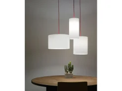 Sospensione Moderna Decolight Polilux ® Bianco 1 Luce E27 D40Cm Blanco Hot