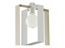 Sospensione Moderna Duplo 1 Luce Ferro Laccato Bianco E Tortora Topo Best