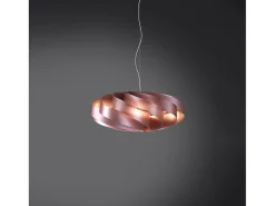 Sospensione Moderna Flat Polilux ® Pink Metal E Metallo Cromo 1 Luce E27 Plateado Hot