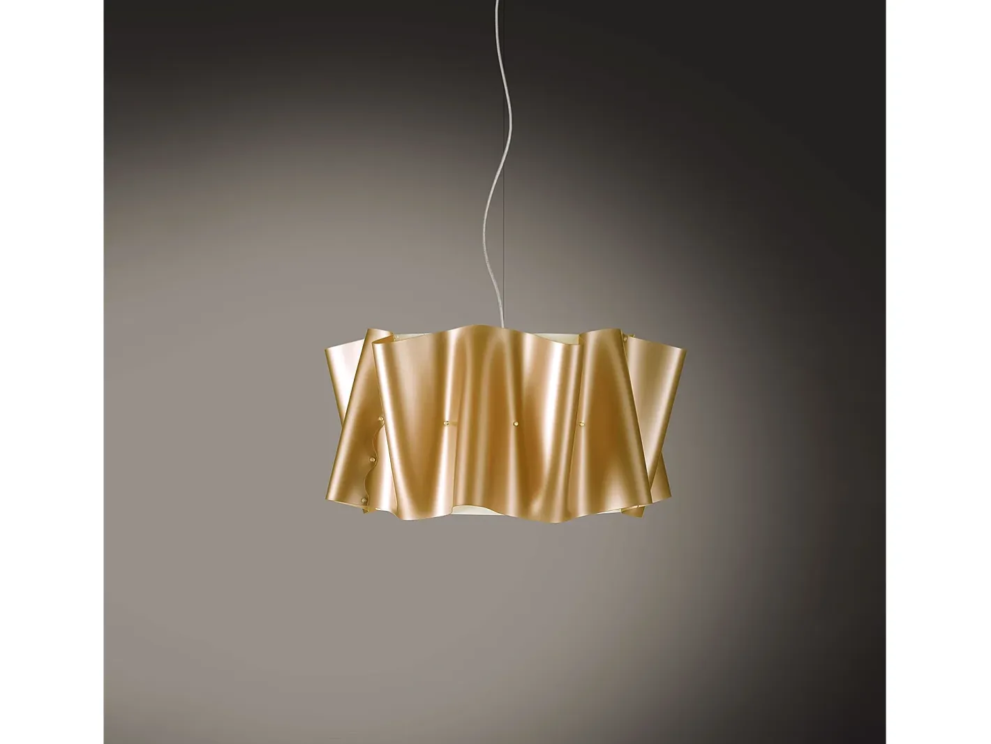 Hot Sospensione Moderna Folio Polilux ® New Gold E Metallo Cromo 1 Luce E27 D60Cm Dorado