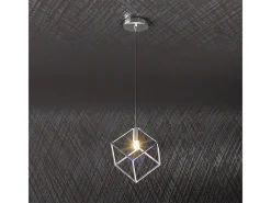 Discount Sospensione Moderna Frame Metallo Cromo 1 Luce G9 Plateado