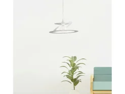 Sospensione Moderna Geko 1 Luce Ferro Taglio Laser Bianco Blanco