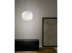 Sospensione Moderna Globe Polilux ® Bianco E Metallo Cromo 1 Luce E27 D40Cm Blanco Discount