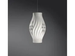 Sospensione Moderna Helios Polilux ® Bianco 1 Luce E27 H61Cm Blanco
