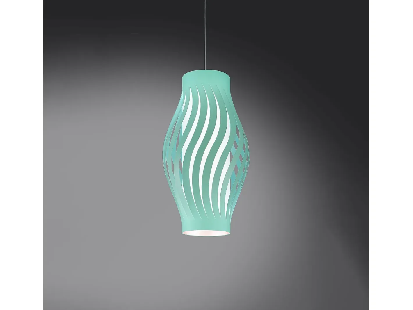 Sospensione Moderna Helios Polilux ® Verde Pastello 1 Luce E27 H61Cm Blanco Online