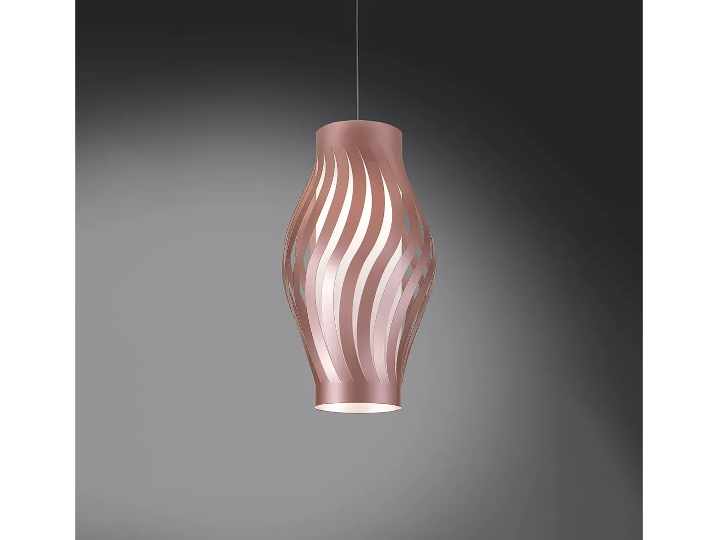 Hot Sospensione Moderna Helios Polilux ® Pink Metal 1 Luce E27 H32Cm Blanco
