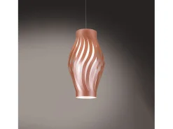 Sospensione Moderna Helios Polilux ® Rame 1 Luce E27 H32Cm Blanco Best