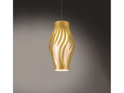 Online Sospensione Moderna Helios Polilux ® New Gold 1 Luce E27 H40Cm Dorado