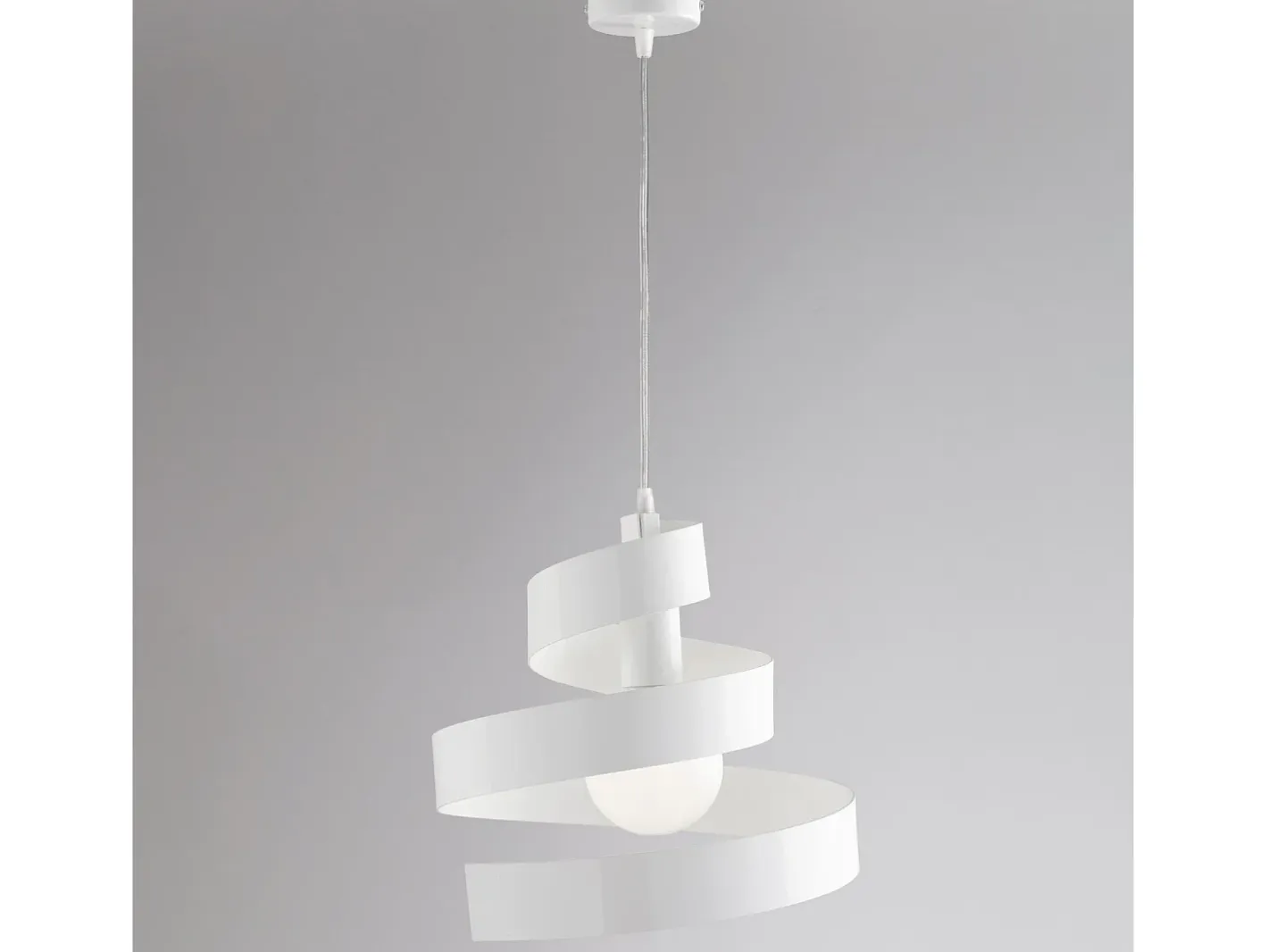 Online Sospensione Moderna Helix 1 Luce In Ferro Laccato Bianco Blanco