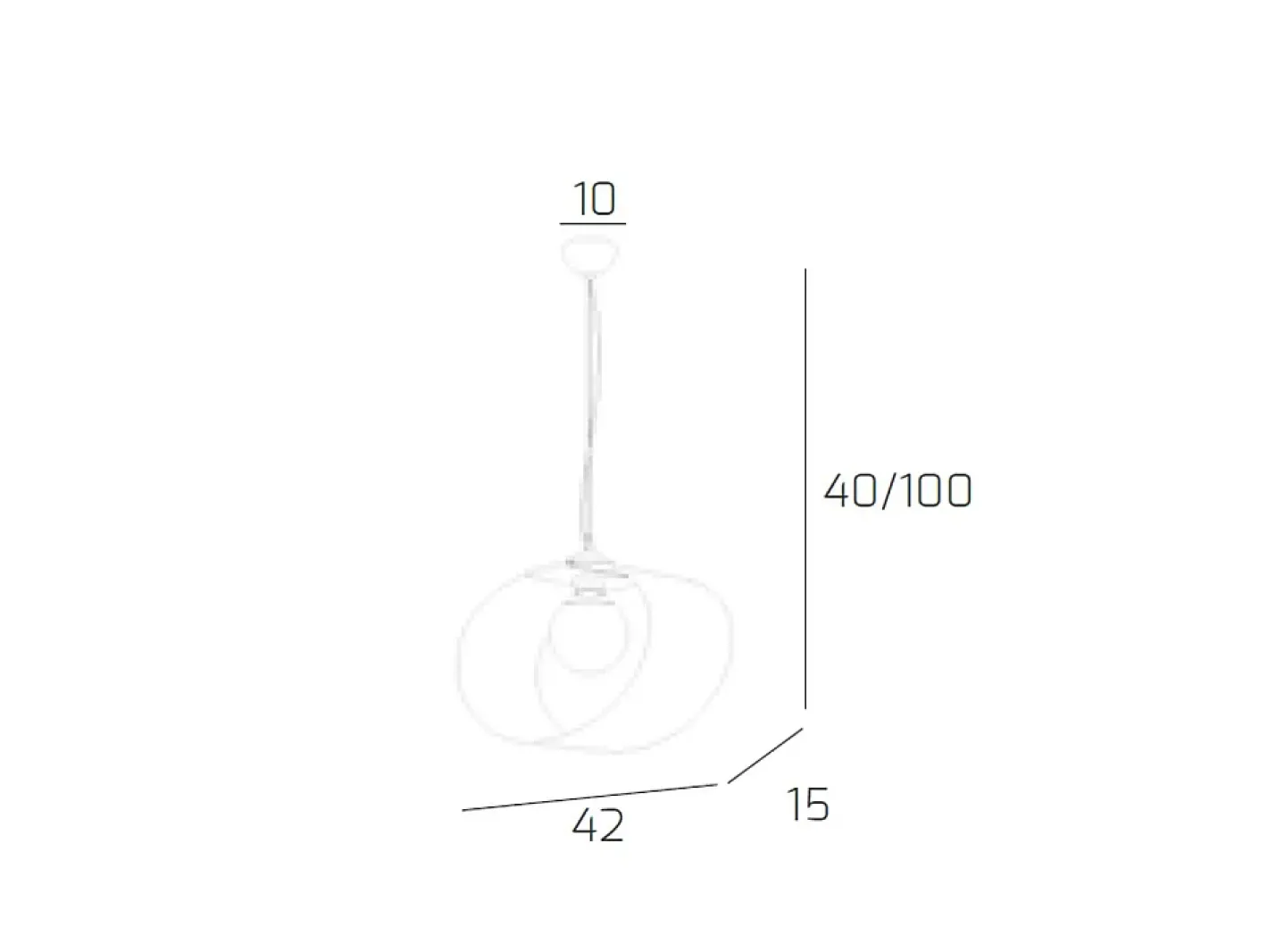 Best Sospensione Moderna Lap Metallo E Vetro Bianco 1 Luce E27 42Cm Blanco