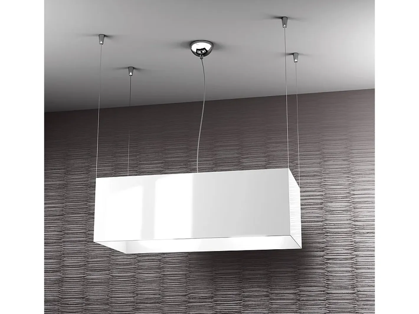 Lámpara Suspendida-Sospensione Moderna Loft Metallo Cromo 2 Luci E27 Plateado