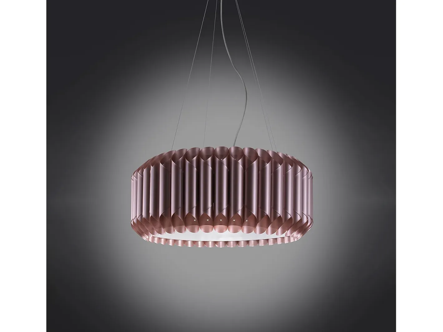 Sospensione Moderna Louise Polilux ® Pink Metal E Metallo Cromo 1 Luce E27 D60Cm Plateado Best