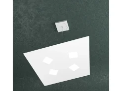 Sospensione Moderna Note Metallo Bianco 4 Luci Gx53 Blanco Online