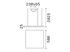 Online Ideal Lux Sospensione Moderna Oracle Alluminio-Materie Plastiche Bianco Led 33W 3000K Blanco