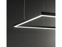 Ideal Lux Sospensione Moderna Oracle Alluminio-Materie Plastiche Nero Led 33W 3000K Negro Sale