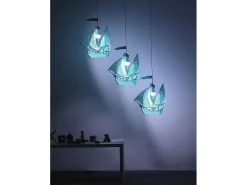 Online Sospensione Moderna Peter Pan Polilux ® Azzurro Peter Pan Acquamarina 1 Luce E27 Blanco