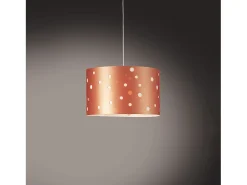 Sospensione Moderna Pois Polilux ® Rame 1 Luce E27 D40Cm Blanco Outlet