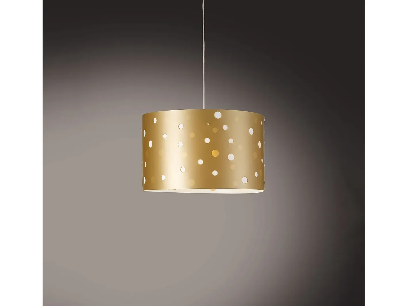 Sale Sospensione Moderna Pois Polilux ® New Gold 1 Luce E27 D40Cm Dorado