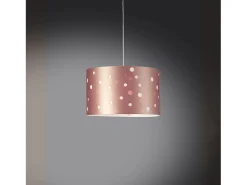 Sospensione Moderna Pois Polilux ® Pink Metal 1 Luce E27 D40Cm Blanco Discount