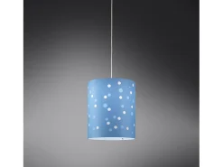 Sospensione Moderna Pois Polilux ® Blu Pastello 1 Luce E27 D27Cm Blanco Sale