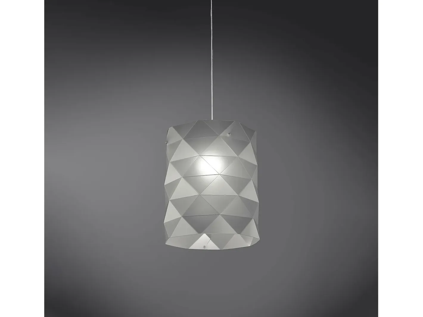 Sospensione Moderna Prisma Polilux ® Argento E Metallo Cromo 1 Luce E27 D27Cm Plateado Best