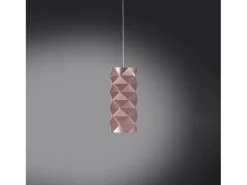 Sospensione Moderna Prisma Polilux ® Pink Metal E Metallo Cromo 1 Luce E27 Plateado Best