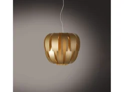 Lámpara Suspendida-Sospensione Moderna Queen Polilux ® New Gold E Metallo Cromo 1 Luce E27 Dorado