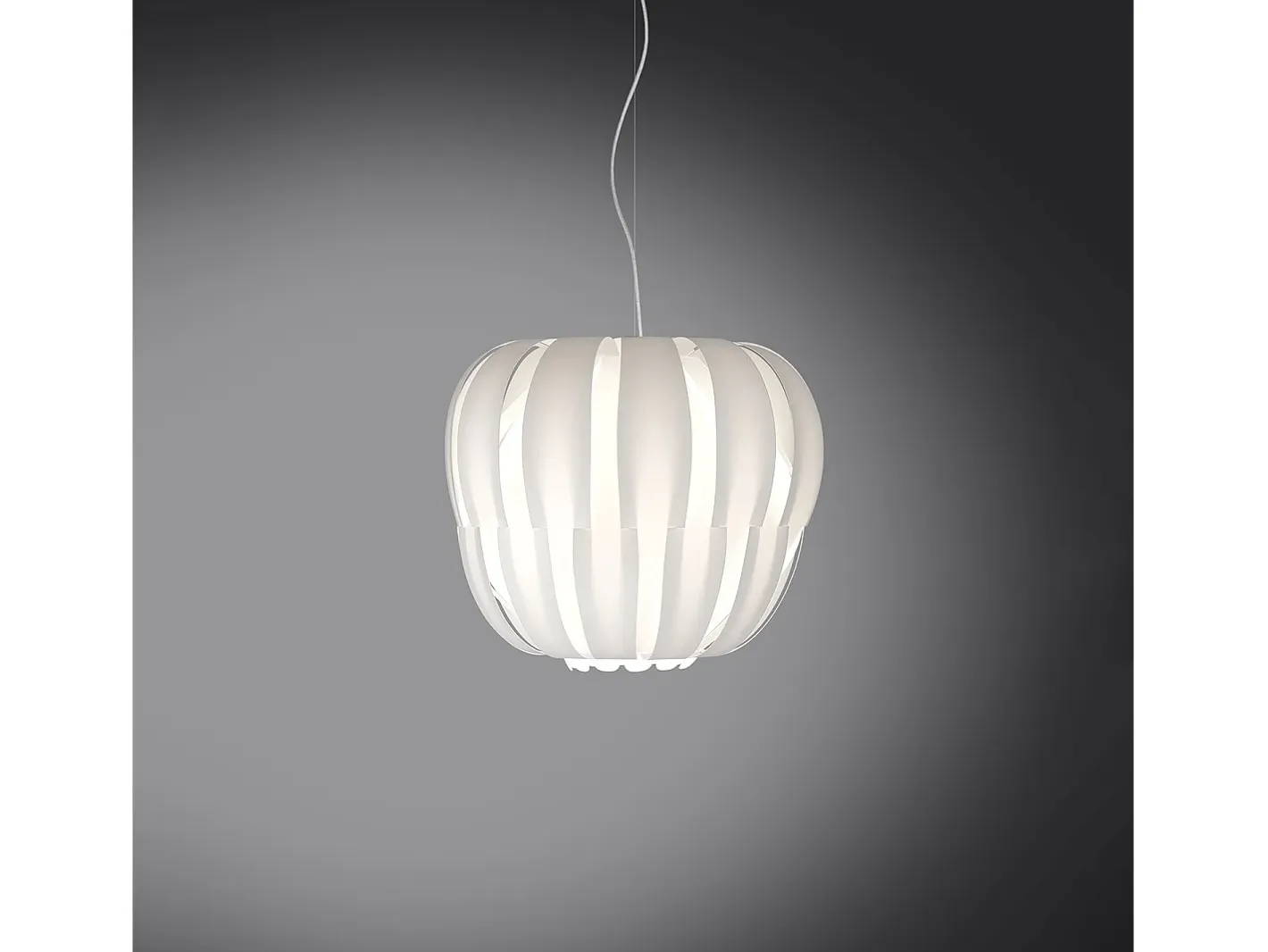 Sospensione Moderna Queen Polilux ® Bianco E Metallo Cromo 1 Luce E27 D42Cm Blanco Best