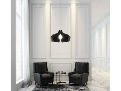 Outlet Sospensione Moderna Space Collection Polilux ® Fumè 1 Luce E27 D50Cm Plateado