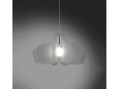 Sospensione Moderna Space Collection Polilux ® Satinato E Metallo Cromo E27 Plateado Sale