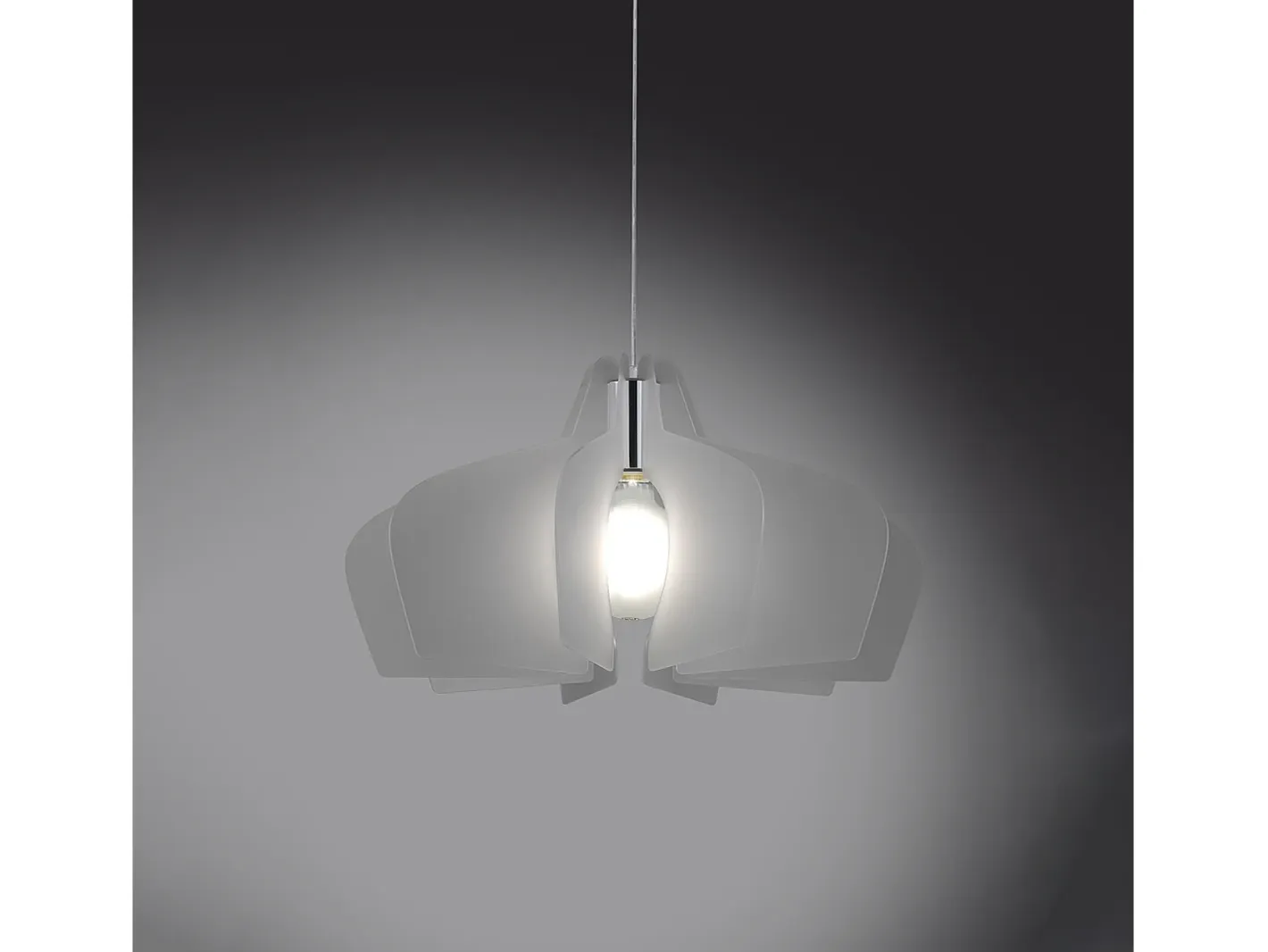 Sospensione Moderna Space Collection Polilux ® Satinato E Metallo Cromo E27 Plateado Sale