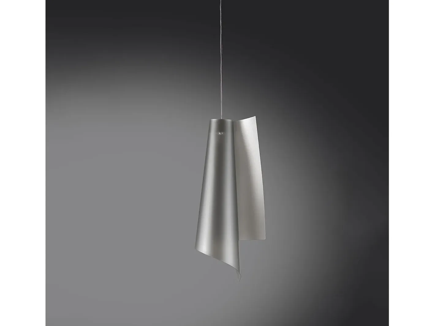 Lámpara Suspendida-Sospensione Moderna Vela Polilux ® Argento E Metallo Cromo 1 Luce E27 H68Cm Plateado