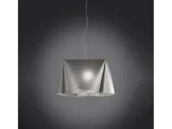 Sospensione Moderna Wanda Polilux ® Argento E Metallo Cromo 1 Luce E27 D60Cm Plateado Sale