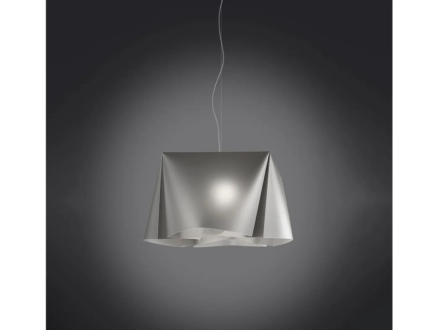 Sospensione Moderna Wanda Polilux ® Argento E Metallo Cromo 1 Luce E27 D60Cm Plateado Sale