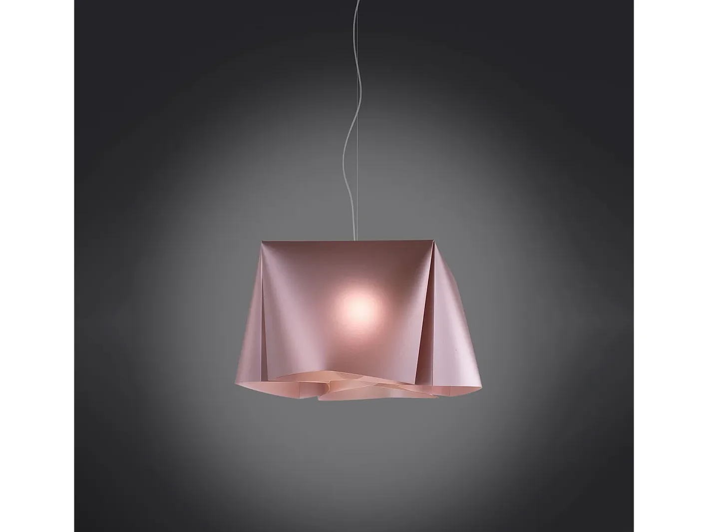 Lámpara Suspendida-Sospensione Moderna Wanda Polilux ® Pink Metal E Metallo Cromo 1 Luce E27 D60Cm Plateado
