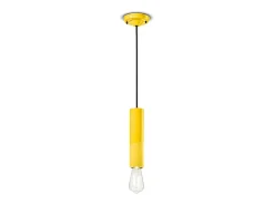 Discount Ferroluce Sospensione Piccola Vintage Decò Pi Ceramica Giallo Limone 1 Luce E27 Amarillo