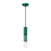 Ferroluce Sospensione Piccola Vintage Decò Pi Ceramica Bottiglia 1 Luce E27 Verde Sale