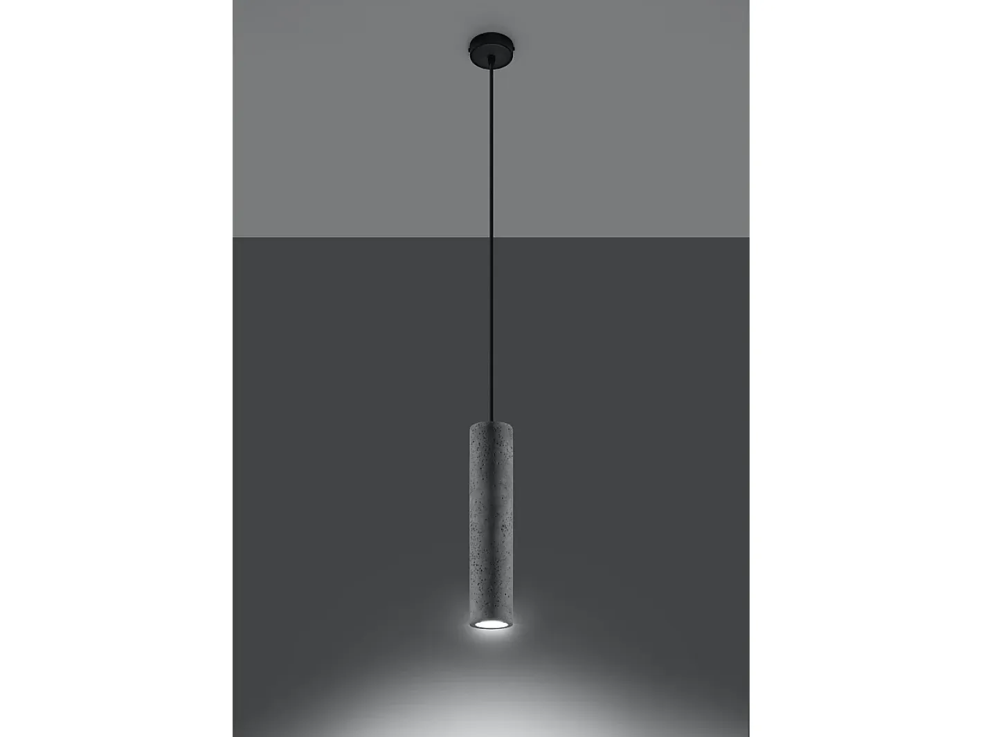 Hot Sollux Lighting Sospensione Sottile 8cm Grigio Chiaro GU10 Colgante Slim 8cm Claro GU10 Gris