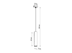 Hot Sollux Lighting Sospensione Sottile 8cm Grigio Chiaro GU10 Colgante Slim 8cm Claro GU10 Gris