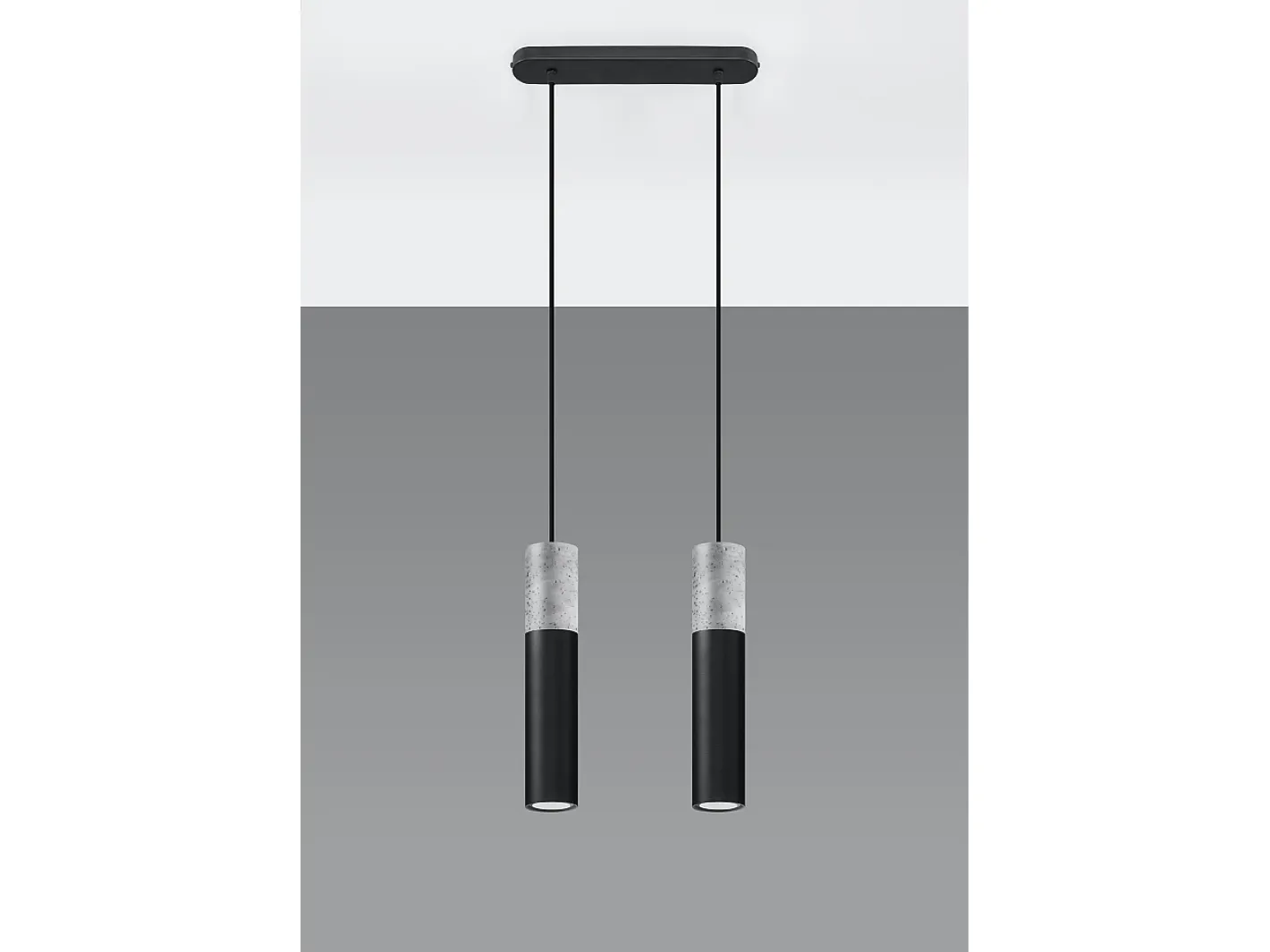 Sollux Lighting Sospensione Twin Grigio Chiaro, Nero GU10 Lámpara colgante Twin , negra GU10 Gris Sale